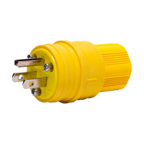 CLAVIJA PLASTICA 2P 3H 15A 152V AMARILLO
