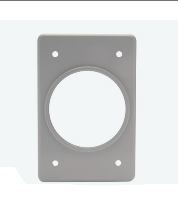 PLACA DE ALUMINIO GRIS PARA RECEPTÁCULO