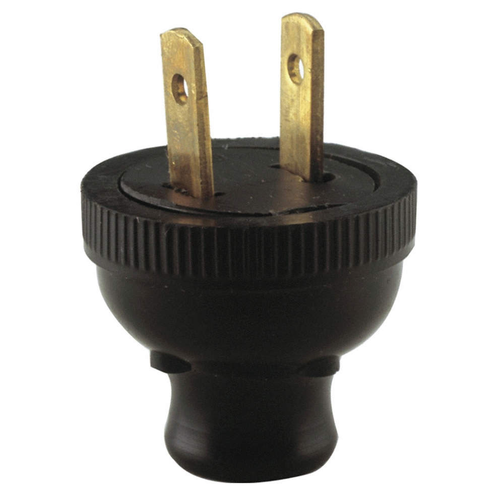 CLAVIJA SENCILLA DE HULE 2P 2H 15A 125V