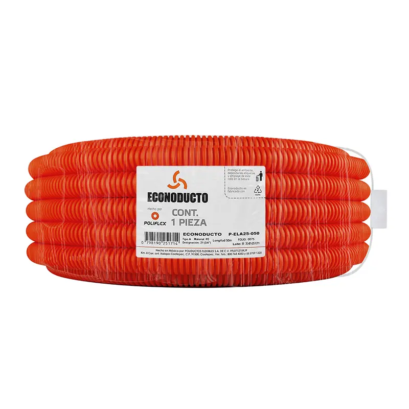POLIFLEX NARANJA ECONODUCTO  3/4" 50MTS