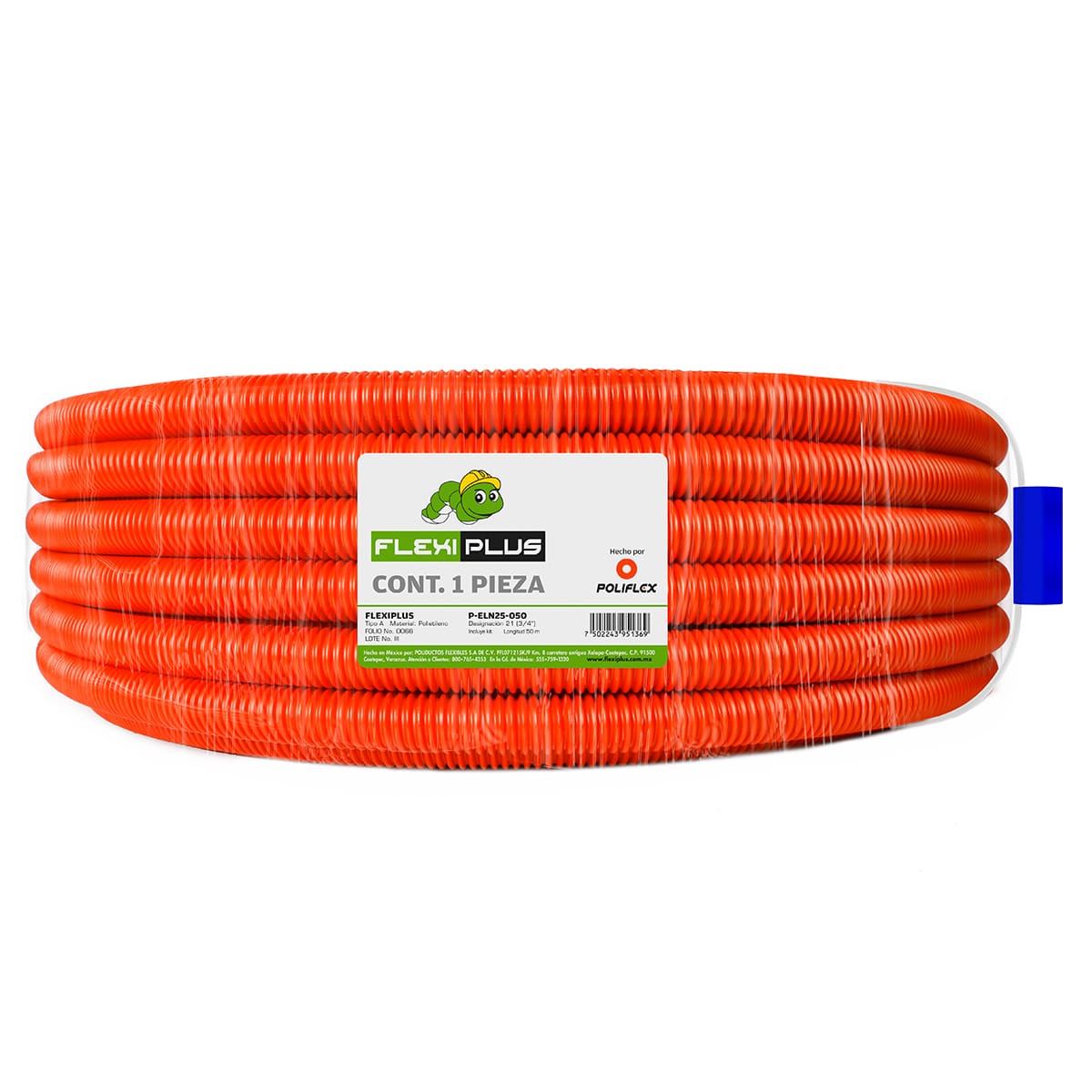 POLIFLEX NARANJA FLEXIPLUS  3/4" 50 MTS