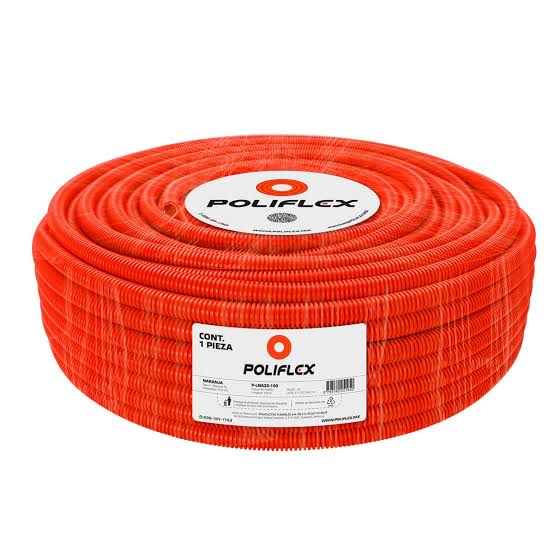 POLIFLEX NARANJA 1/2 ROLLO DE 100 METROS
